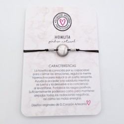 Pulsera HOWLITA, ajustable para todas las tallas, acero inoxidable.