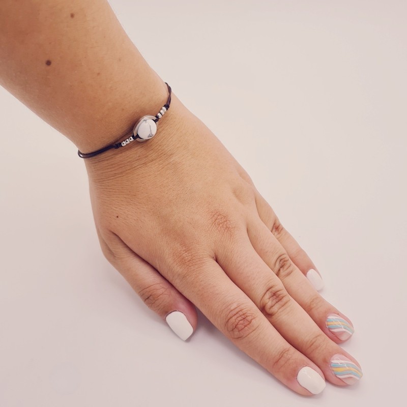 Pulsera HOWLITA, ajustable para todas las tallas, acero inoxidable.