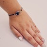 Pulsera TURMALINA NEGRA, ajustable para todas las tallas, acero inoxidable.