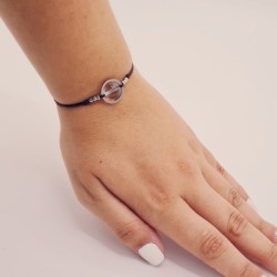 Pulsera CUARZO CRISTAL, ajustable para todas las tallas, acero inoxidable.