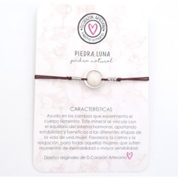 Pulsera PIEDRA LUNA, ajustable para todas las tallas, acero inoxidable.