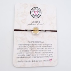 Pulsera CITRINO, ajustable para todas las tallas, acero inoxidable.