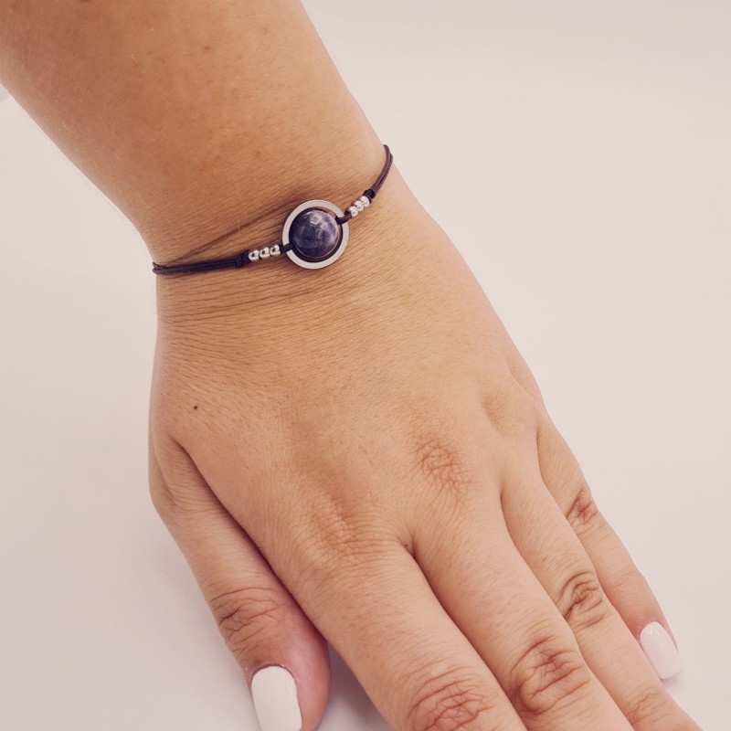 Pulsera AMATISTA, ajustable para todas las tallas, acero inoxidable.