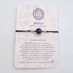 Pulsera AMATISTA, ajustable para todas las tallas, acero inoxidable.