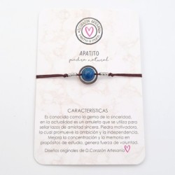 Pulsera APATITO, ajustable para todas las tallas, acero inoxidable.