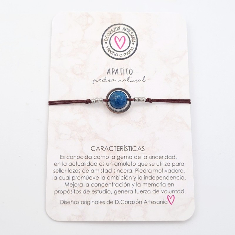 Pulsera APATITO, ajustable para todas las tallas, acero inoxidable.