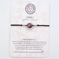 Pulsera SÚPER 7, ajustable para todas las tallas, acero inoxidable.
