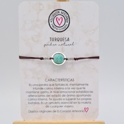 Pulsera TURQUESA, ajustable para todas las tallas, acero inoxidable.