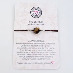 Pulsera OJO DE TIGRE, ajustable para todas las tallas, acero inoxidable.