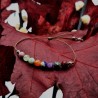 Pulsera protectora, combinación de piedras energéticas, ajustable para todas las tallas, acero inoxidable.