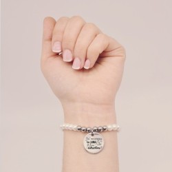 Pulsera perlas personalizada con el texto que quieras |Dcorazon