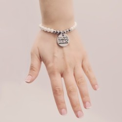 Pulsera perlas personalizada con el texto que quieras |Dcorazon
