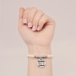 Pulsera perlas personalizada con el texto que quieras |Dcorazon
