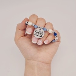 Pulsera perlas personalizada con el texto que quieras |Dcorazon