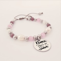 Pulsera perlas personalizada con el texto que quieras |Dcorazon
