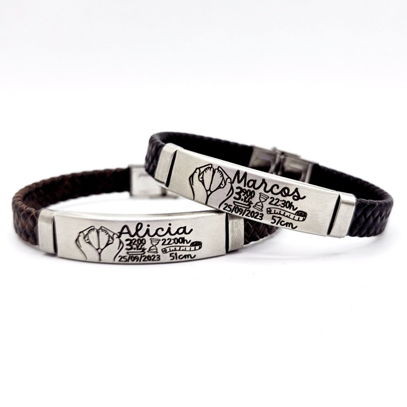 Pulsera natalicia de cuero | Dcorazon