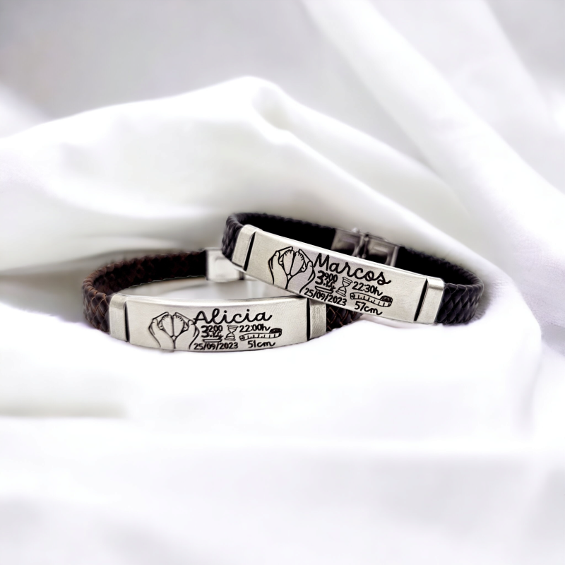 Pulsera natalicia de cuero | Dcorazon