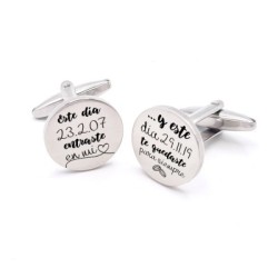 Gemelos personalizados para bodas | Dcorazon