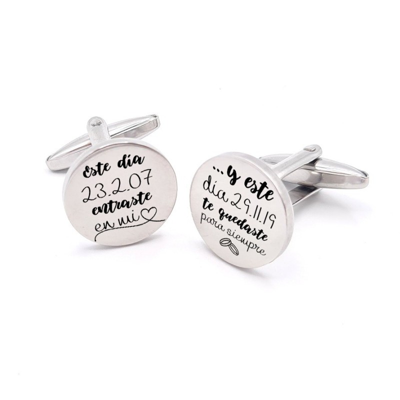 Gemelos personalizados para bodas | Dcorazon