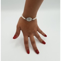 Pulsera ORIGEN, con frase (Amigas para siempre) elástica.