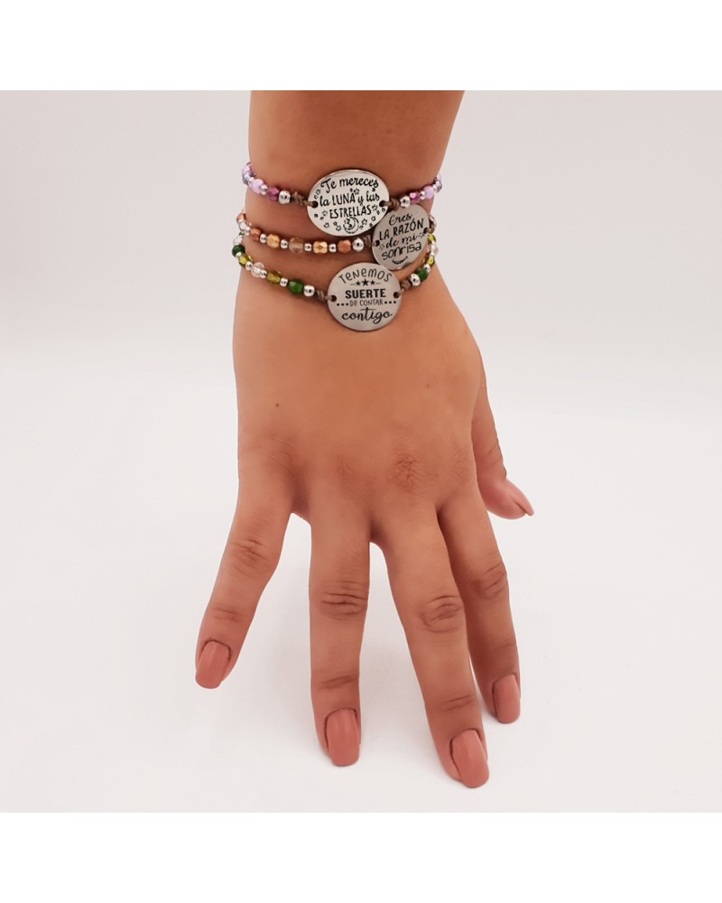 Pulsera con mensaje de frases positivas | Creasentidos
