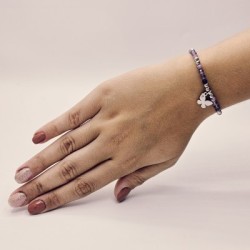 Pulsera protectora, combinación de piedras energéticas, ajustable para todas las tallas, acero inoxidable.