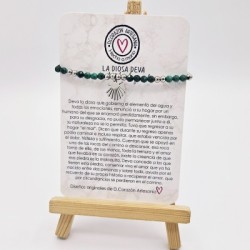 Pulsera protectora, combinación de piedras energéticas, ajustable para todas las tallas, acero inoxidable.