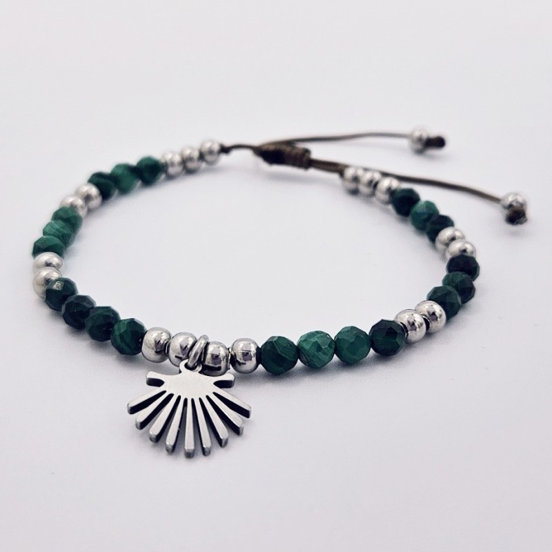 Pulsera protectora, combinación de piedras energéticas, ajustable para todas las tallas, acero inoxidable.