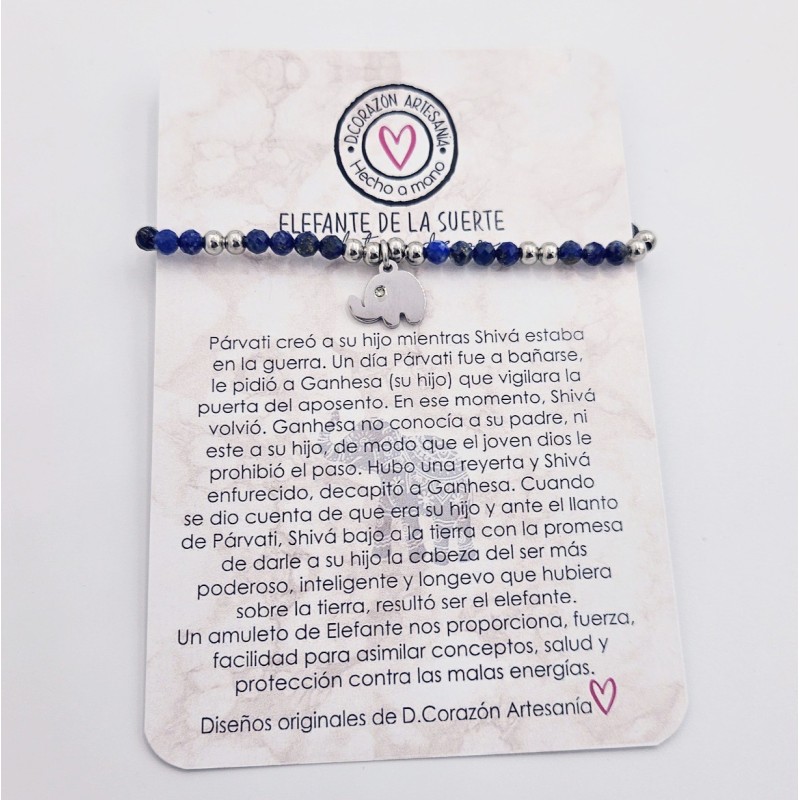 Pulsera protectora, combinación de piedras energéticas, ajustable para todas las tallas, acero inoxidable.