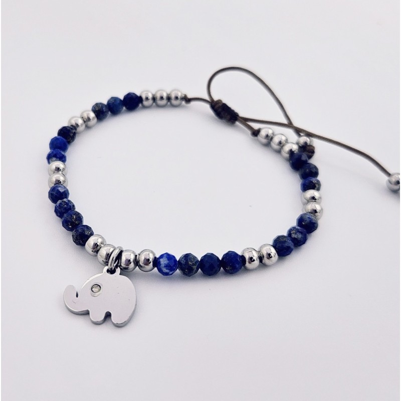 Pulsera protectora, combinación de piedras energéticas, ajustable para todas las tallas, acero inoxidable.