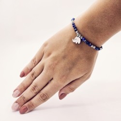 Pulsera protectora, combinación de piedras energéticas, ajustable para todas las tallas, acero inoxidable.