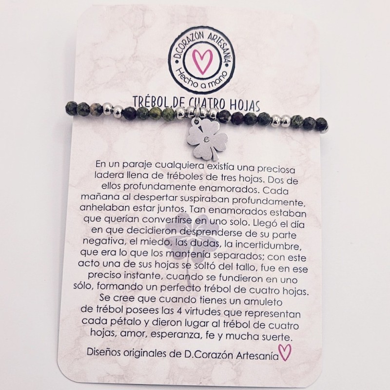 Pulsera protectora, combinación de piedras energéticas, ajustable para todas las tallas, acero inoxidable.