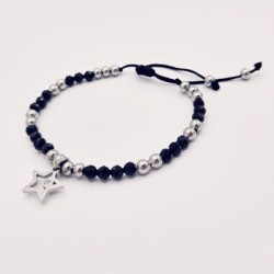 Pulsera DE LOS DESEOS, montada en acero inoxidable y dos perlas naturales.