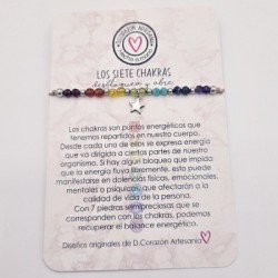 Pulsera protectora, combinación de piedras energéticas, ajustable para todas las tallas, acero inoxidable.