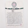 Pulsera protectora, combinación de piedras energéticas, ajustable para todas las tallas, acero inoxidable.