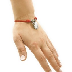 Pulsera SAN MIGUEL ARCÁNGEL protección, montada en acero inoxidable.