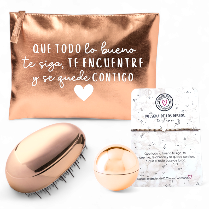 Súper kit para regalar, neceser con frase | Dcorazón