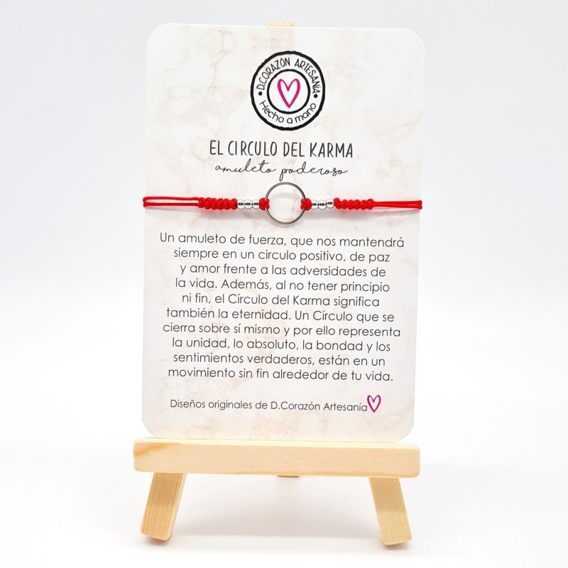 Pulsera modelo KARMA, con finales de acero, cordón de rayón.