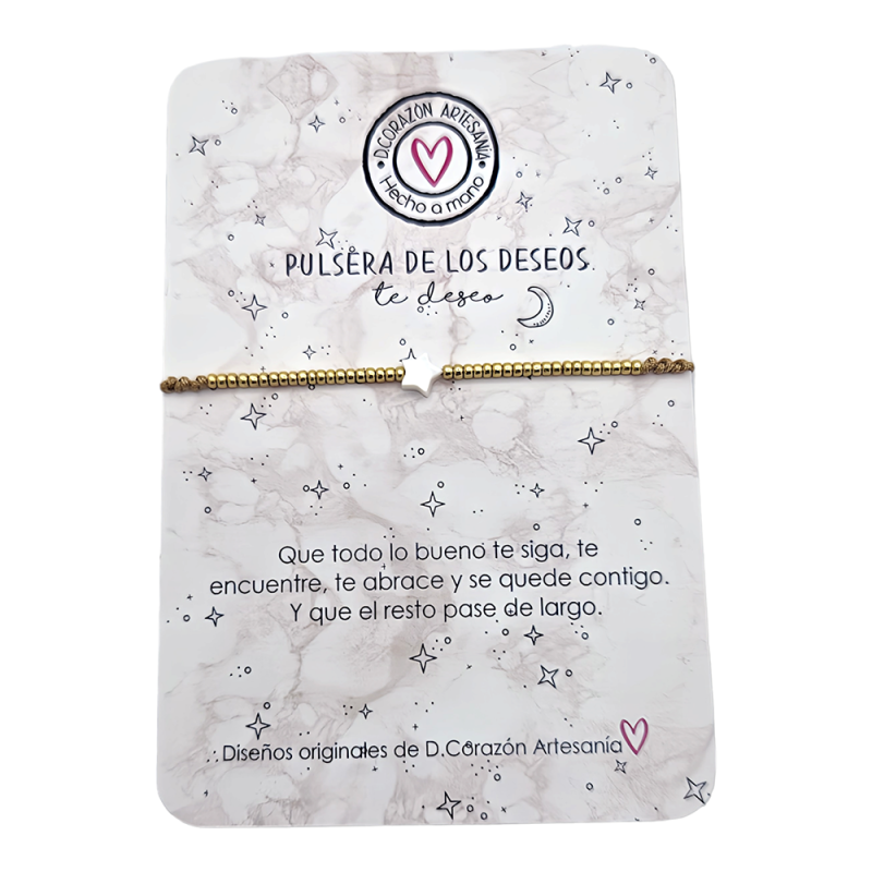 Pulsera modelo estrellita DESEO | Dcorazón