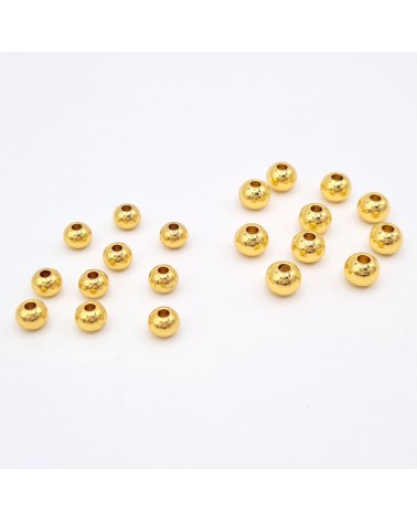 Bolas macizas de 5-6mm acero inoxidable dorada| Creasentidos
