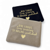 Neceser de terciopelo con frase | Dcorazon