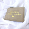 Neceser de terciopelo con frase | Dcorazon