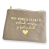 Neceser de terciopelo con frase | Dcorazon