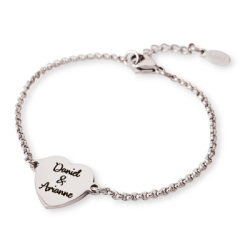 Pulsera corazón con nombres personalizado | D.Corazón