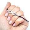 Pulsera modelo INFINITO, con finales de acero, cordón de nylon.