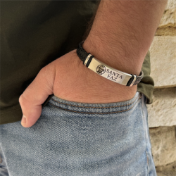 Pulsera modelo SANTA FAZ de cuero | Dcorazon
