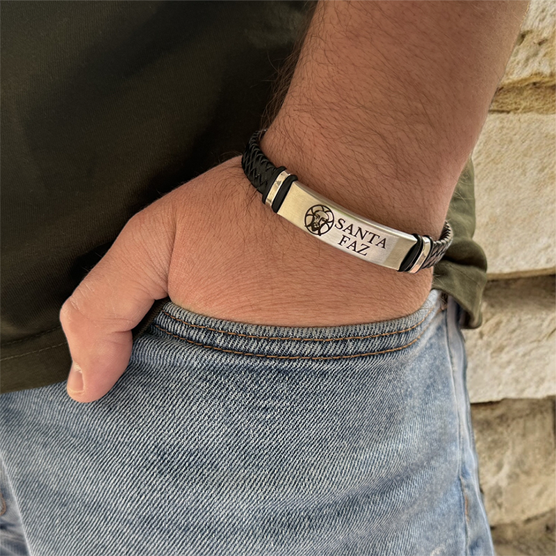 Pulsera modelo SANTA FAZ de cuero | Dcorazon