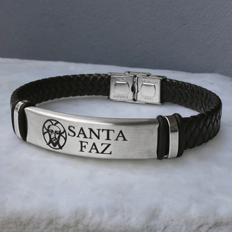 Pulsera modelo SANTA FAZ de cuero | Dcorazon