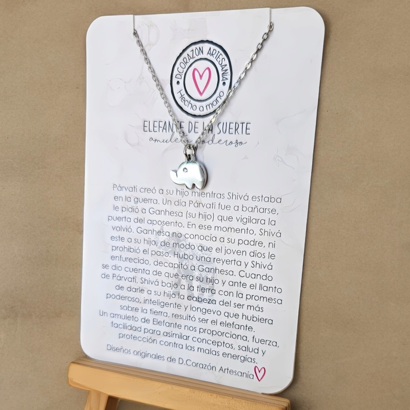 Collar amuleto ELEFANTE | Dcorazón