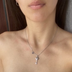 Collar amuleto LLAVE ALAS DE ÁNGEL | Dcorazón